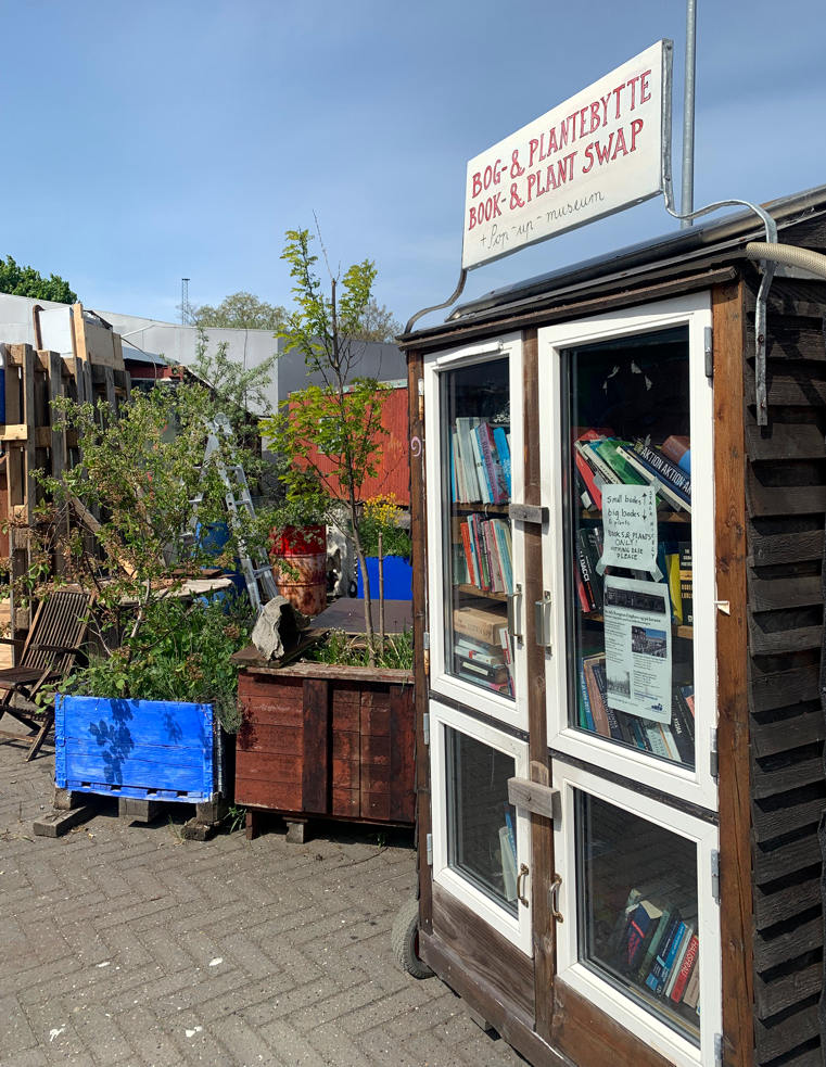 Holzschrank mit Büchern drin